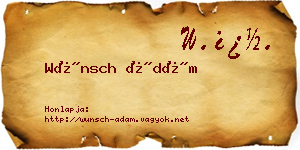 Wünsch Ádám névjegykártya